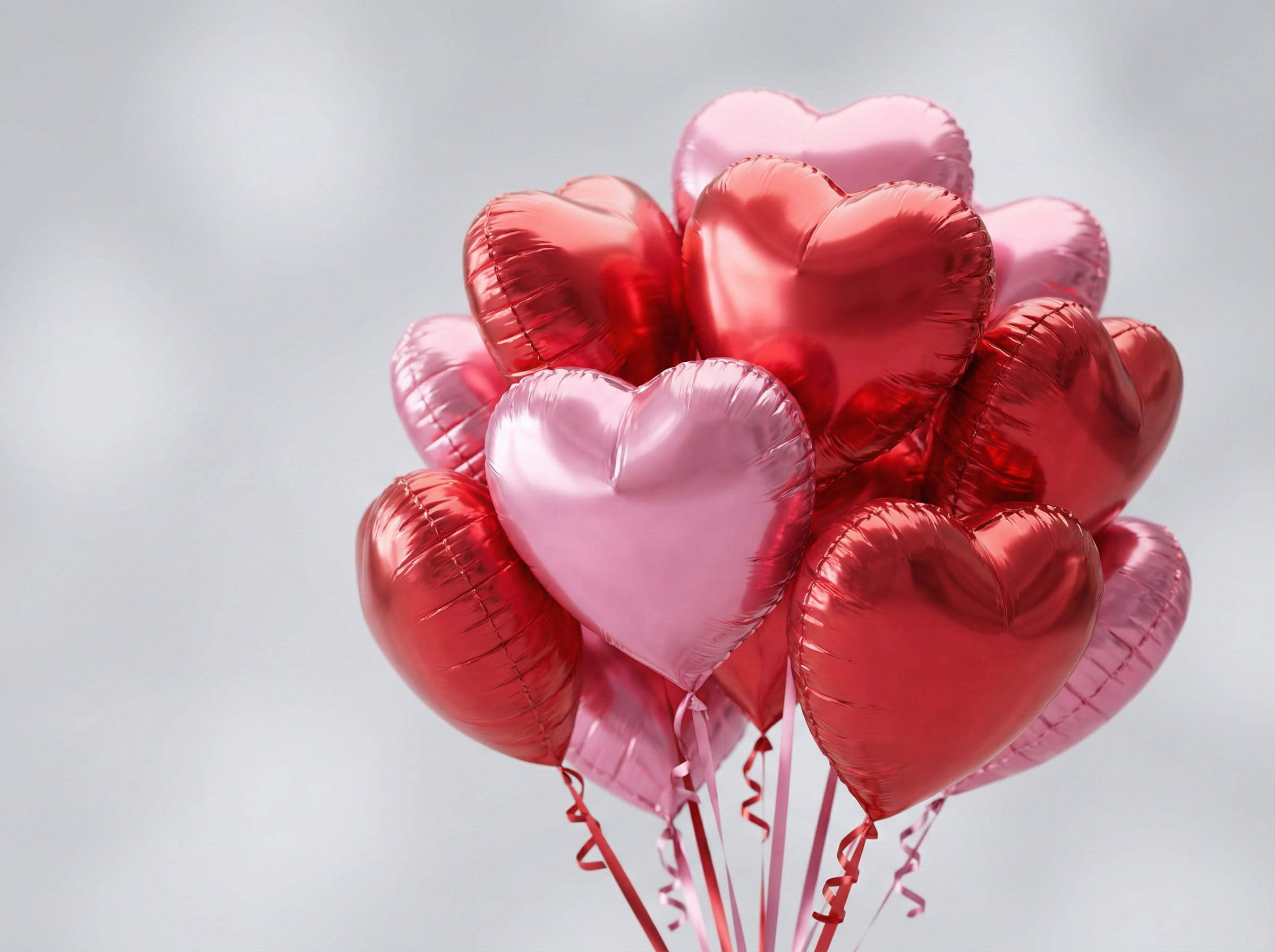 bouquet 3D de ballons en forme de cœur