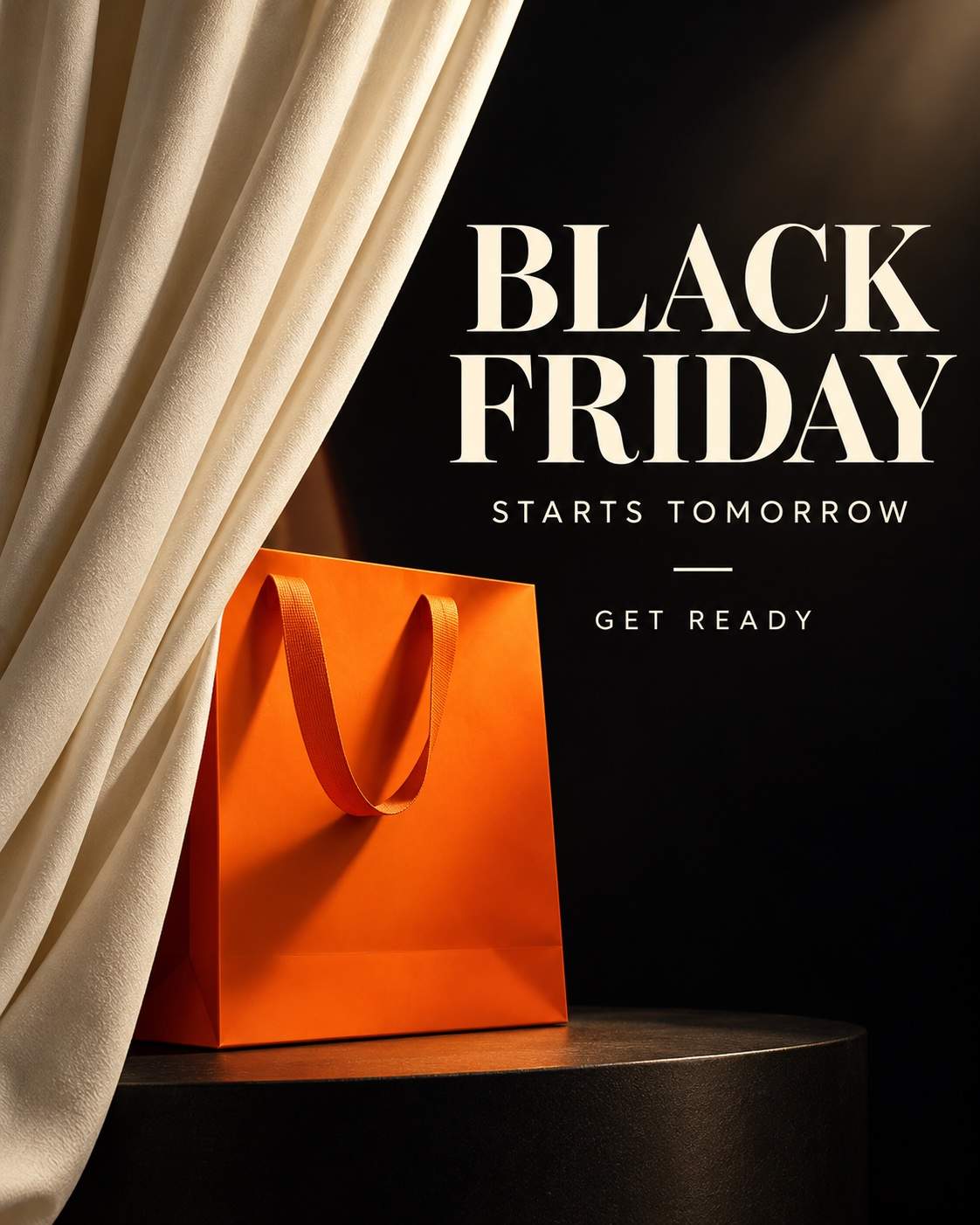 Las ofertas empiezan mañana: ejemplo de diseño de Black Friday con IA
