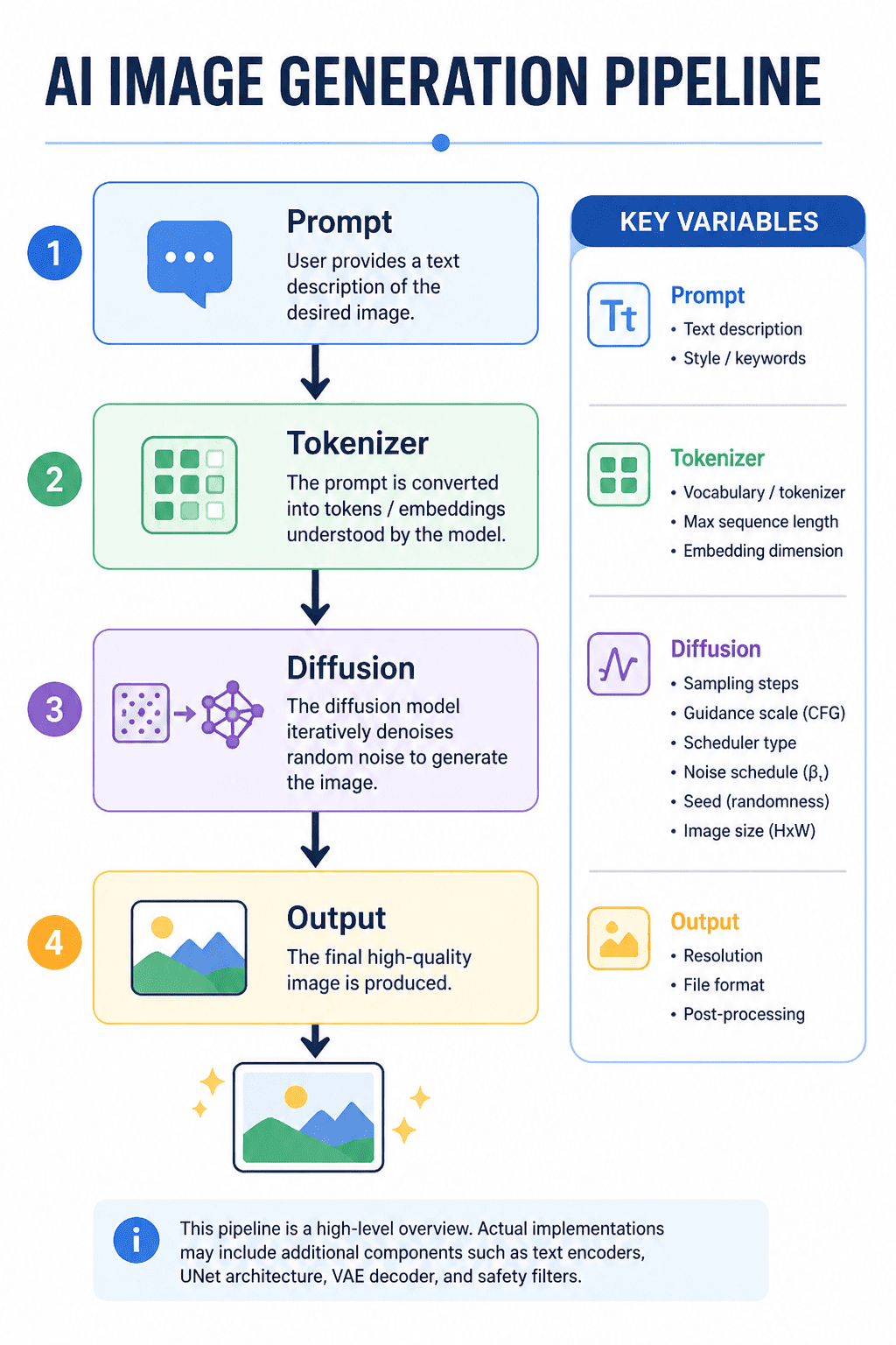 AI pipeline flowchart generated by gpt image 2