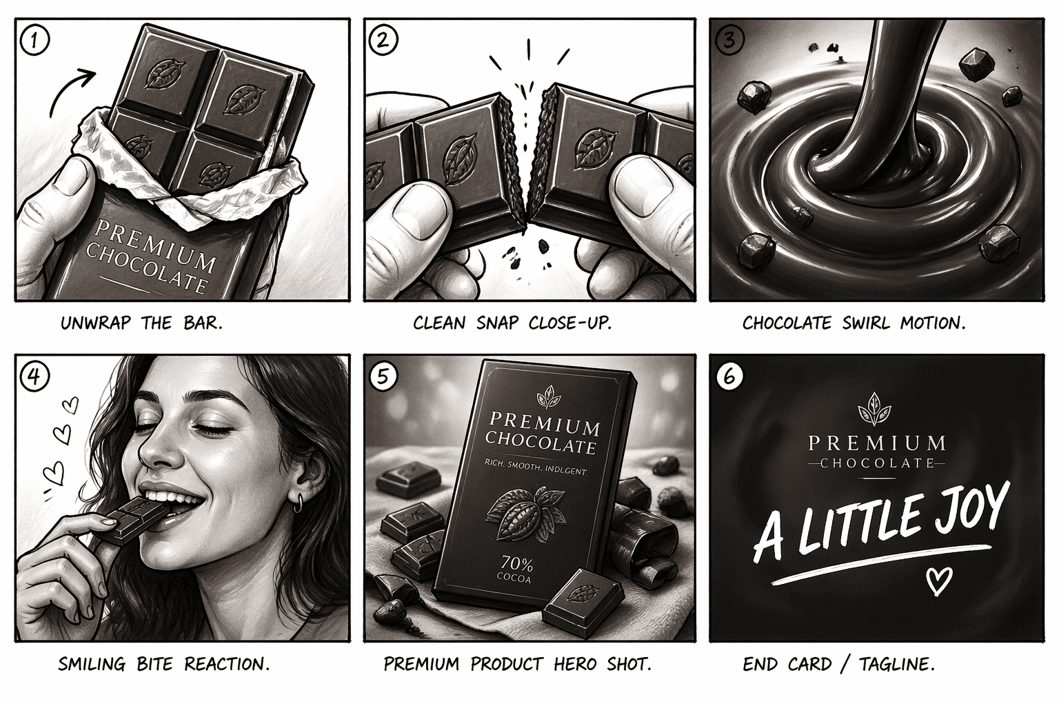 Chocolate storyboard generated by gpt image 2