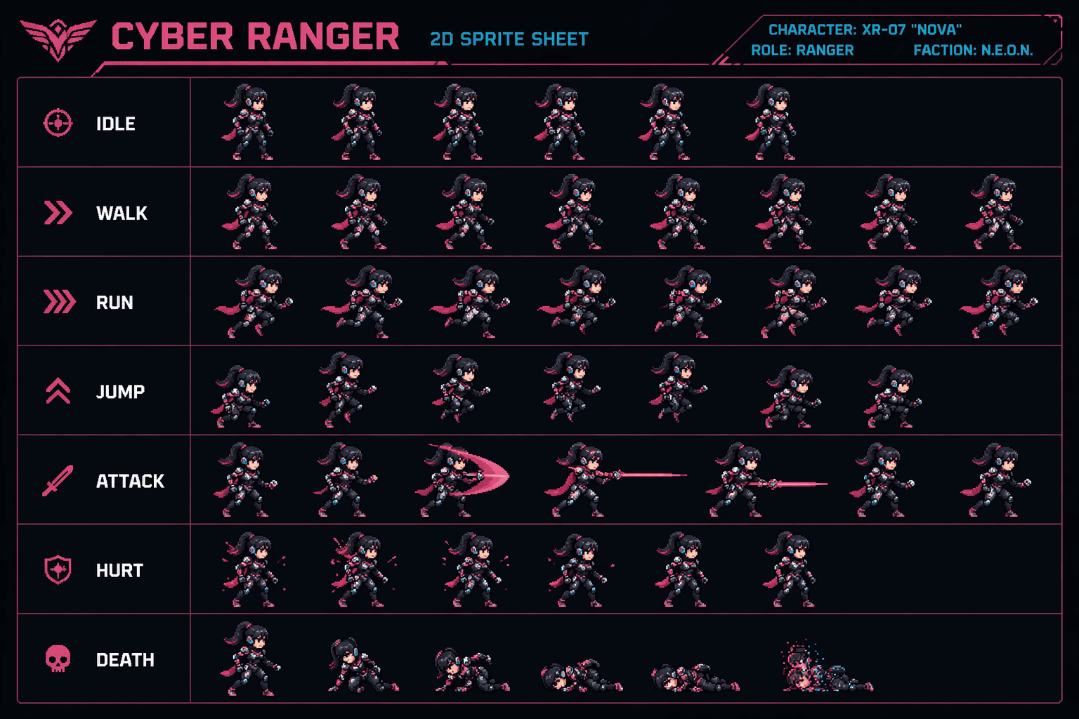 Cyber ranger sheet generated by gpt image 2