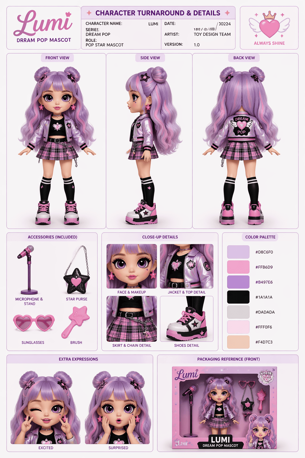 Doll turnaround sheet generated by gpt image 2