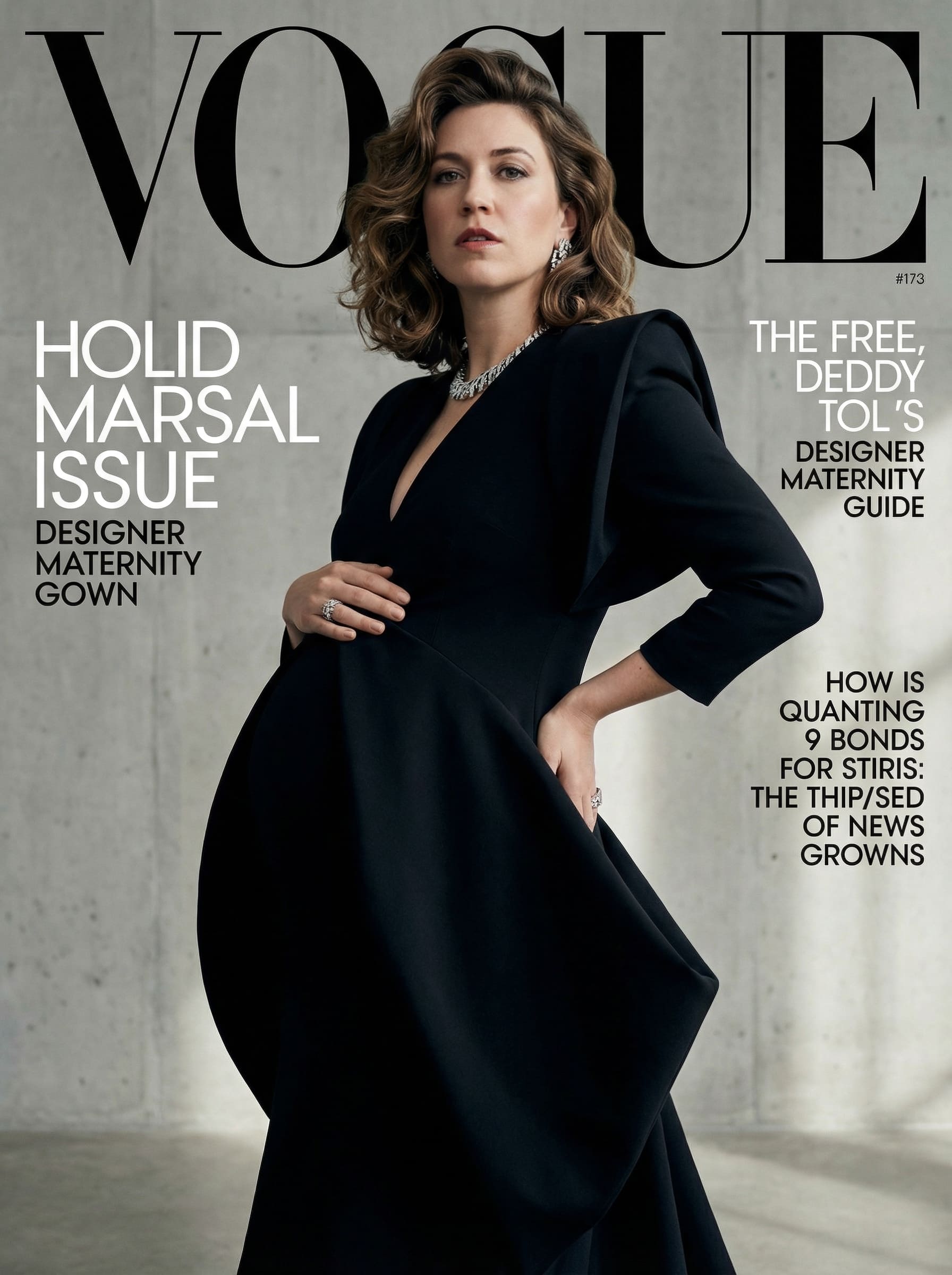 fashion pregnant woman editorial style