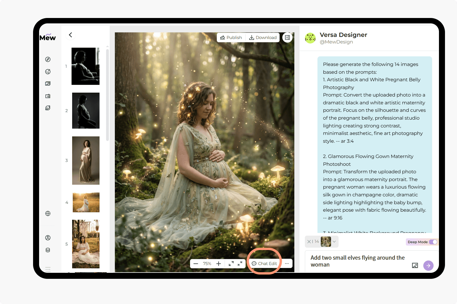 make a picture look pregnant with ai