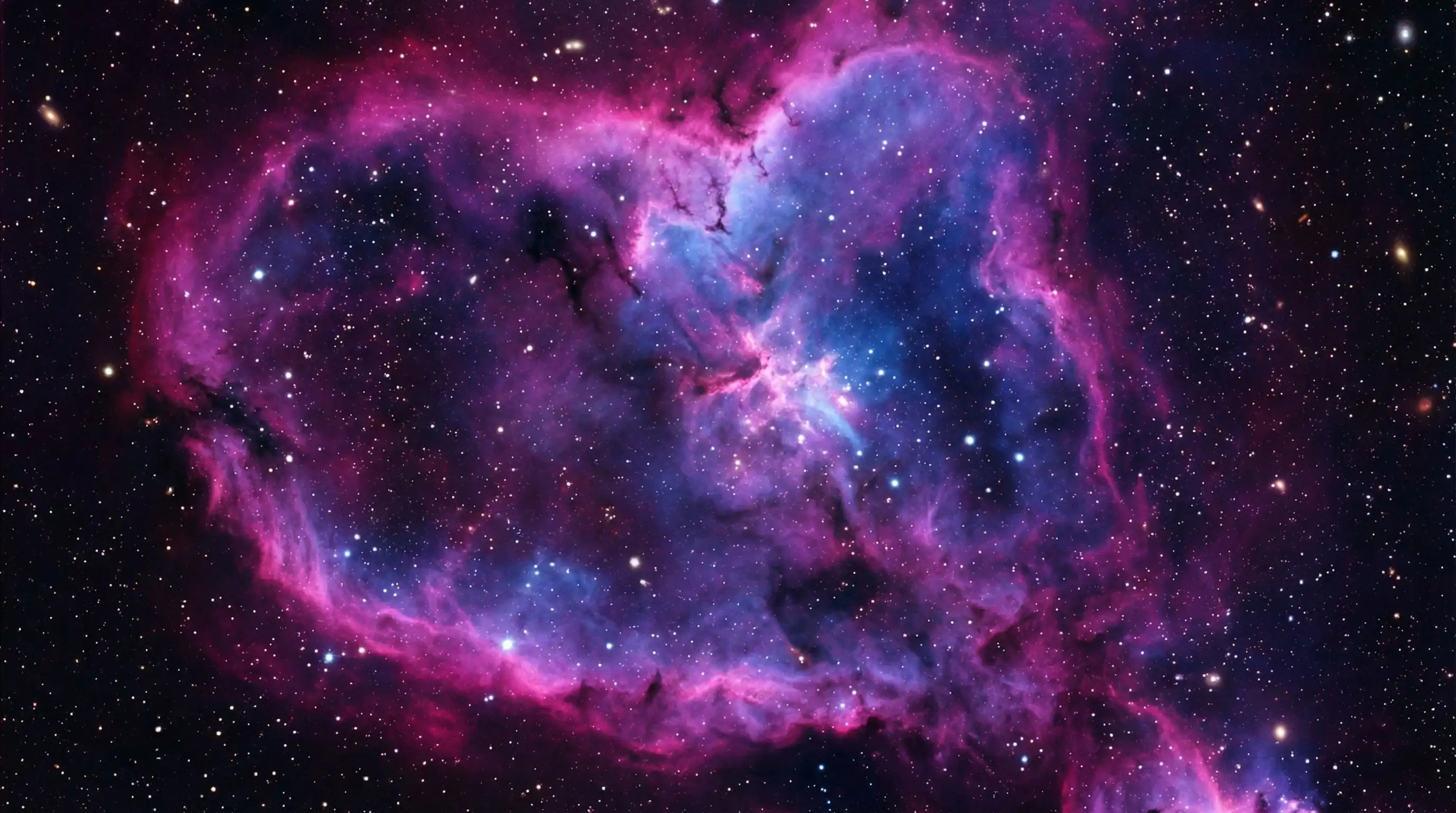 nébuleuse en forme de cœur dans l’espace