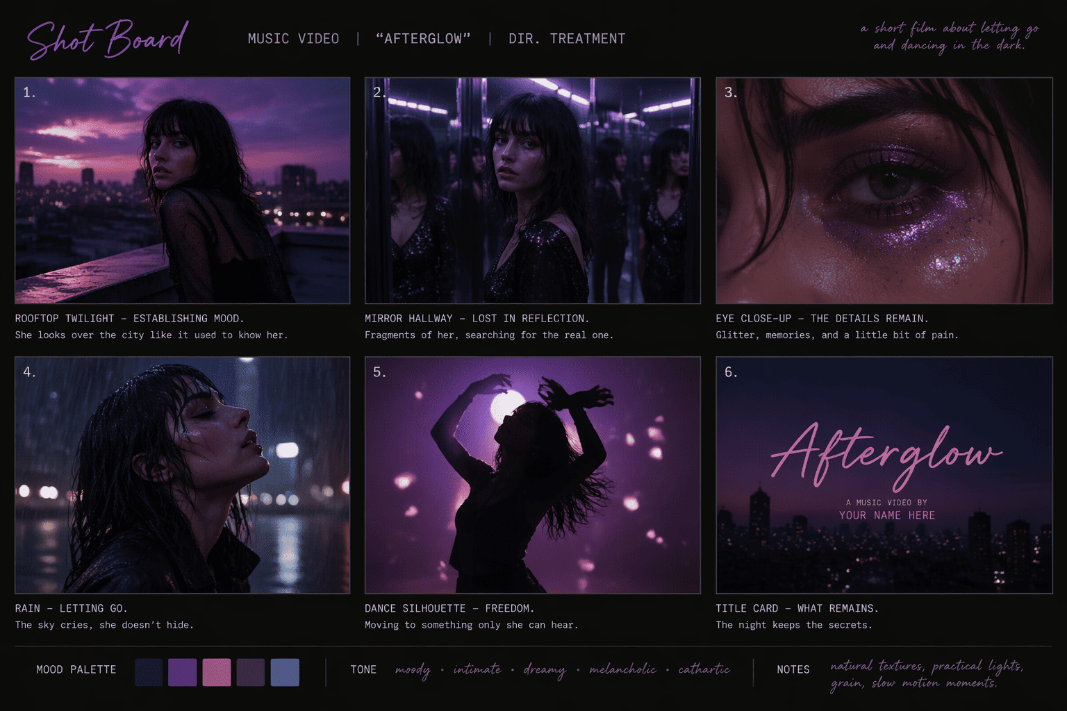 Music video board generated by gpt image 2