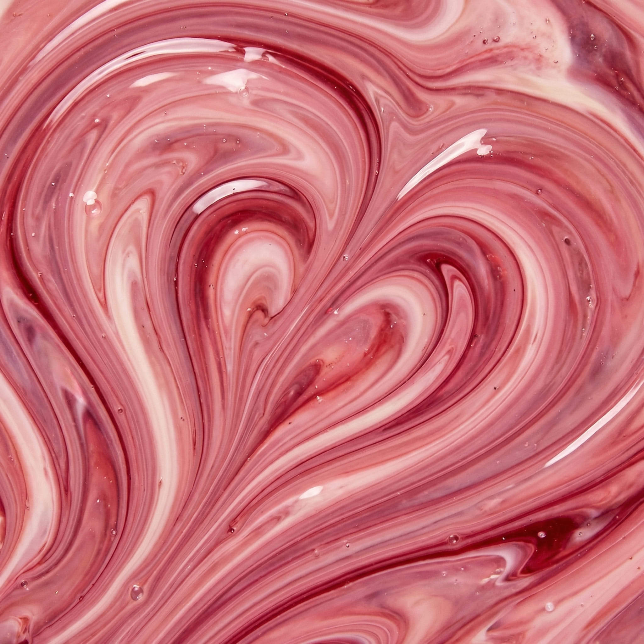 cœurs liquides abstraits