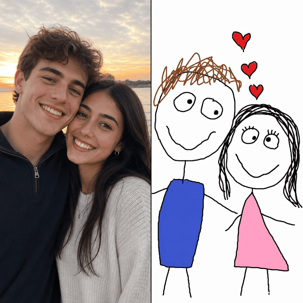 Viral MS Paint AI couple redraw drawing