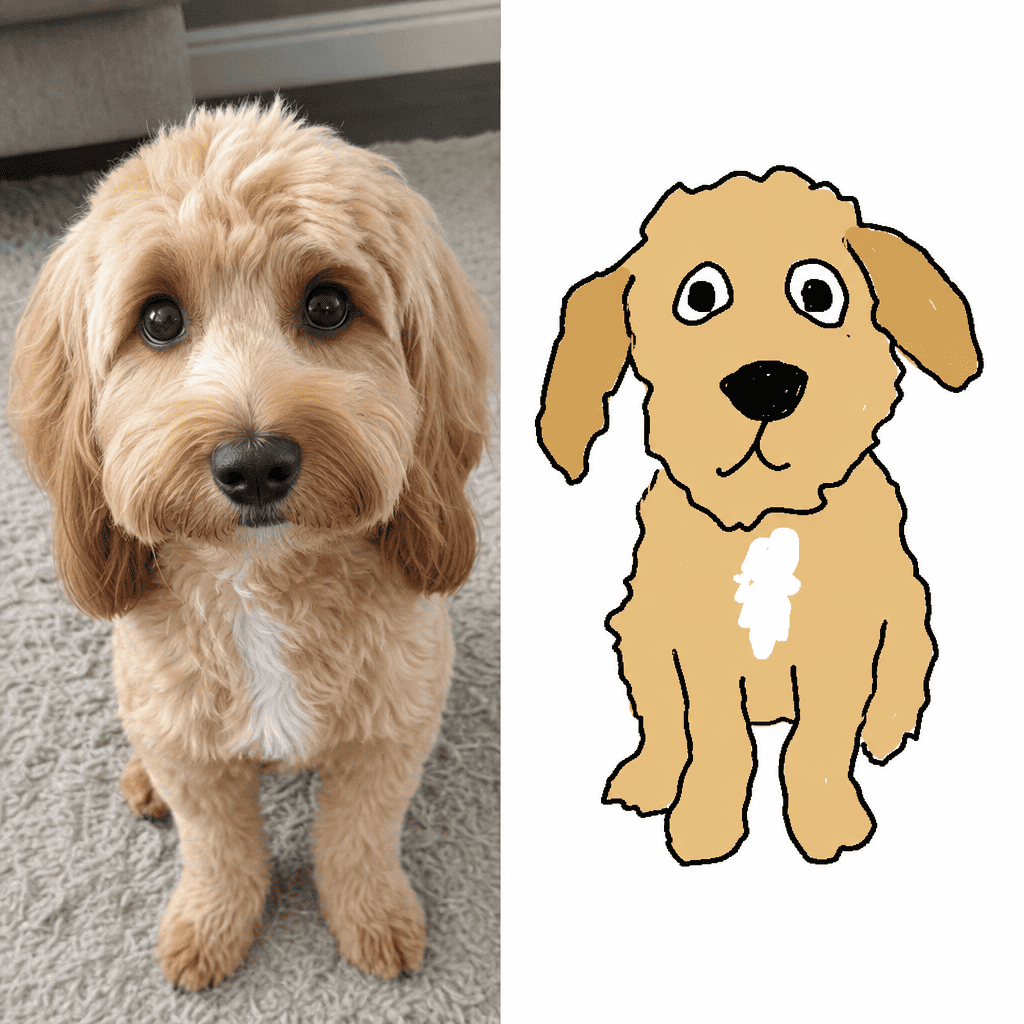 MS Paint AI pet photo redraw doodle