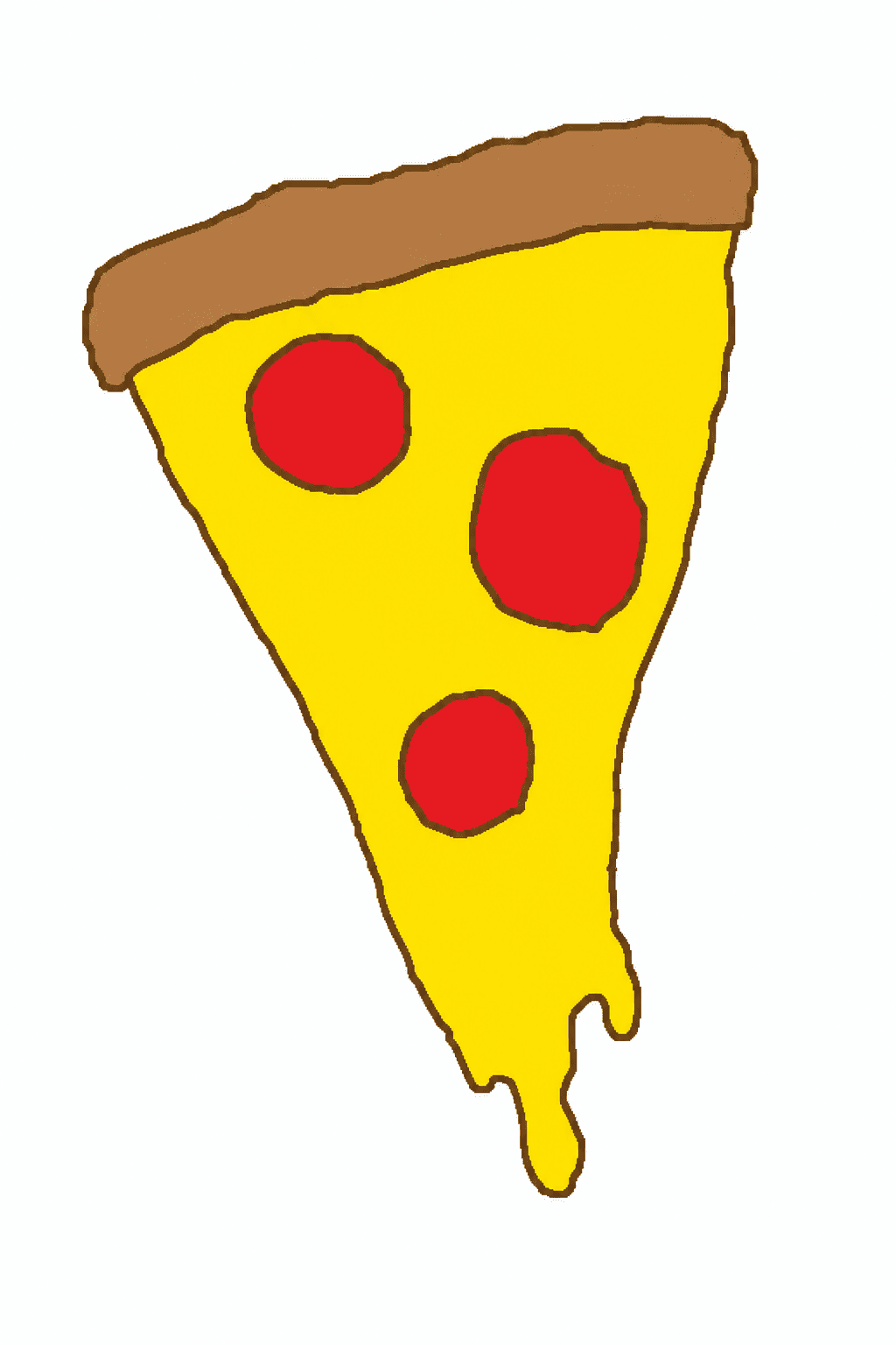 Funny MS Paint AI pizza slice doodle