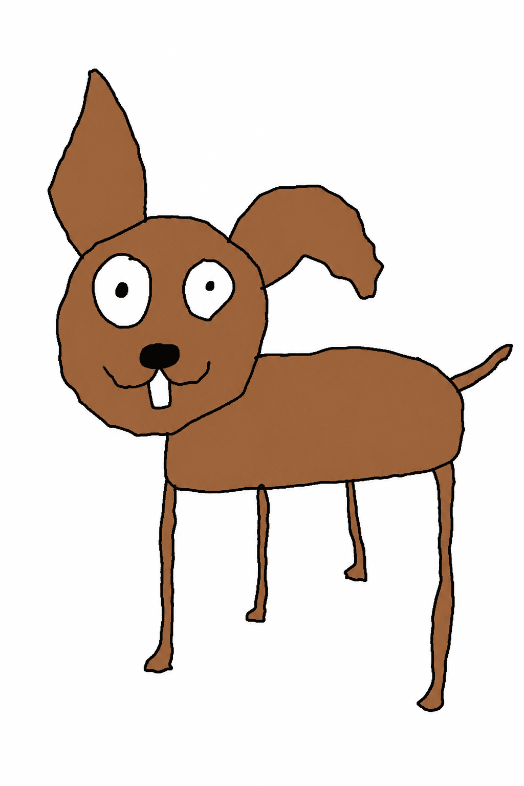 Ugly MS Paint AI dog doodle drawing