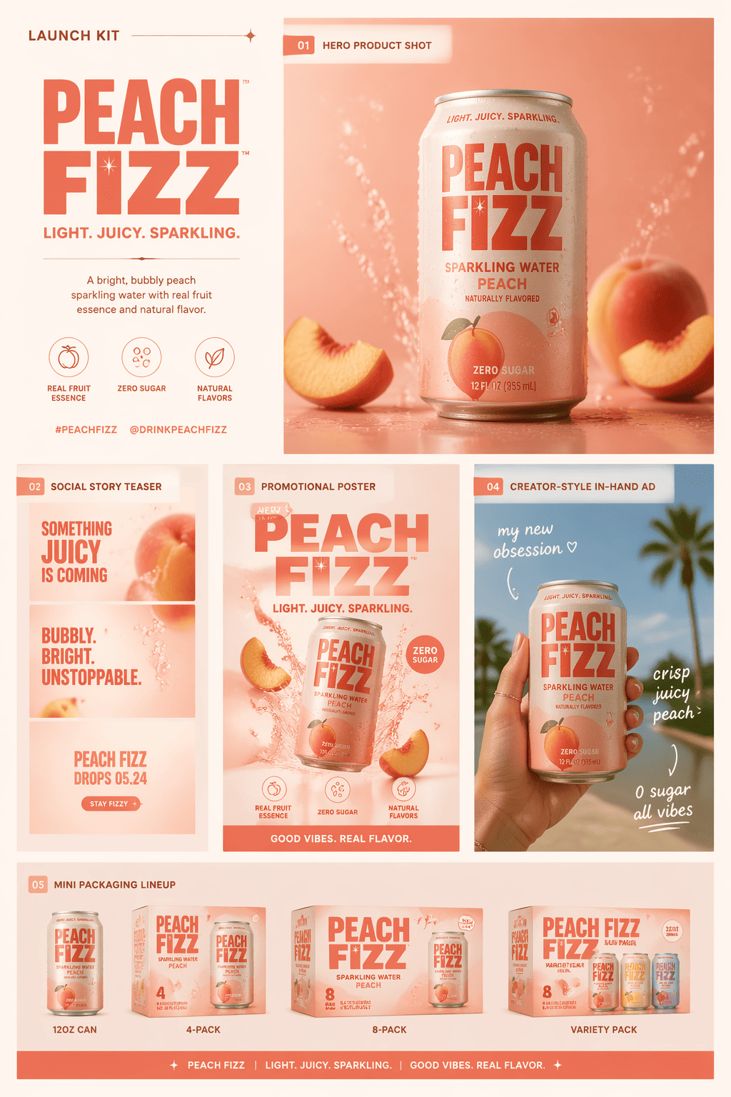 Beverage launch kit generated by gpt image 2