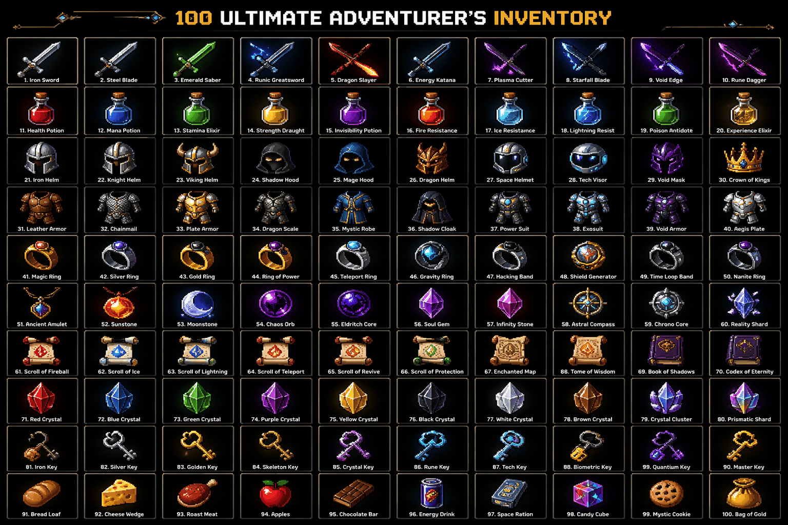 Inventory grid generated by gpt image 2