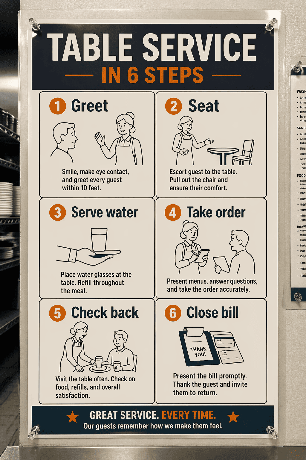 Service training poster generated by gpt image 2