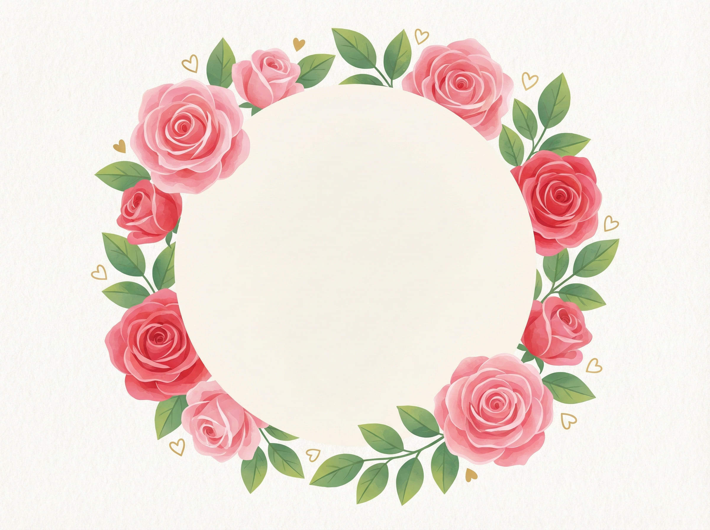 cadre floral de Saint-Valentin