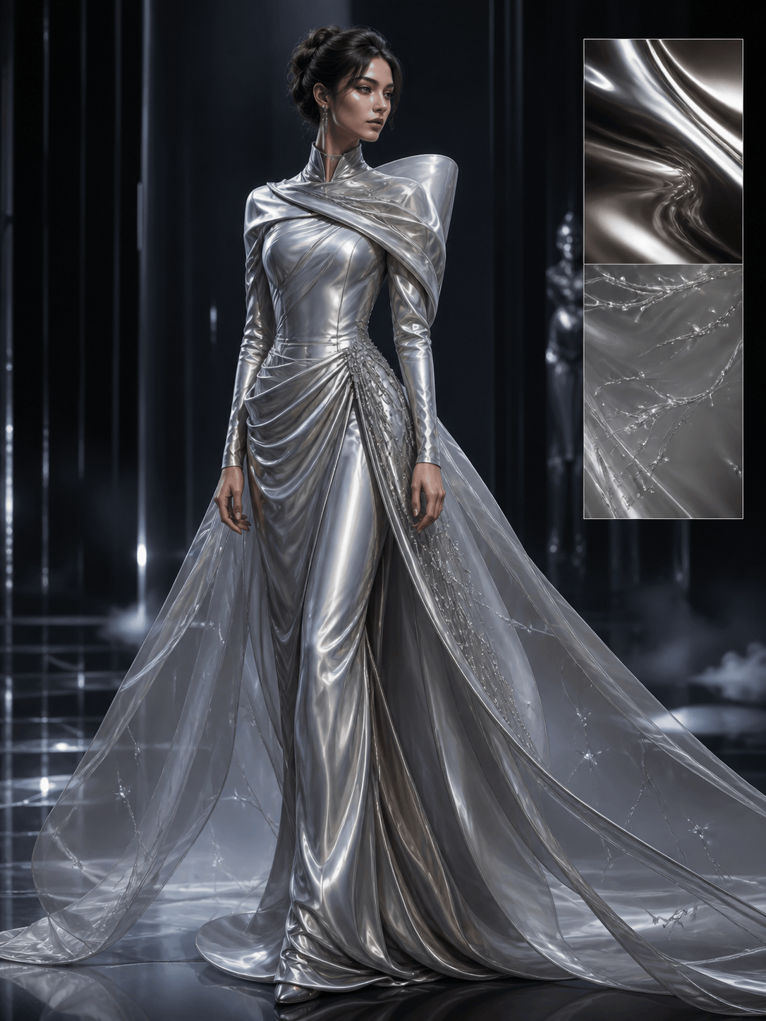 AI 3D digital couture dress