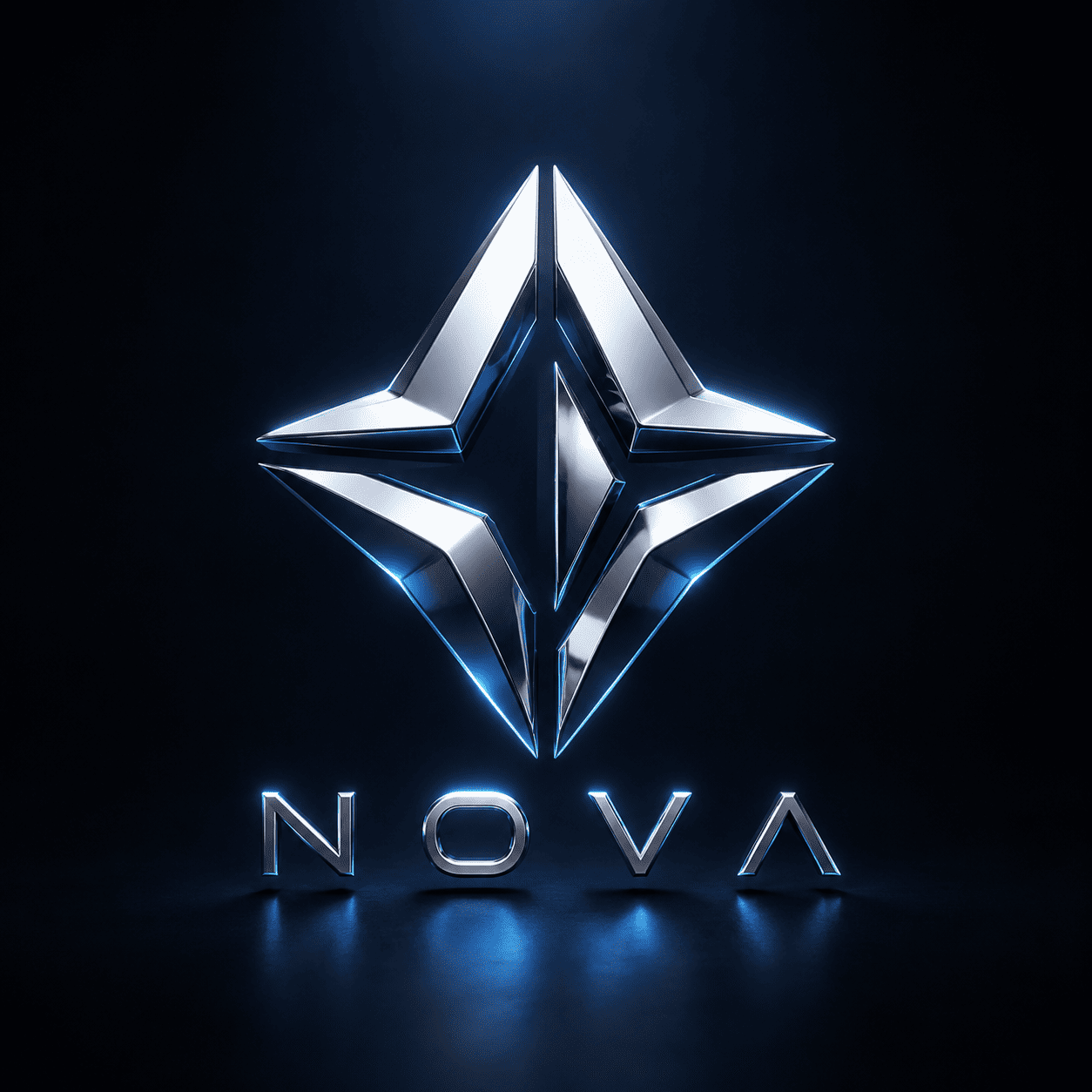 AI 3D chrome logo