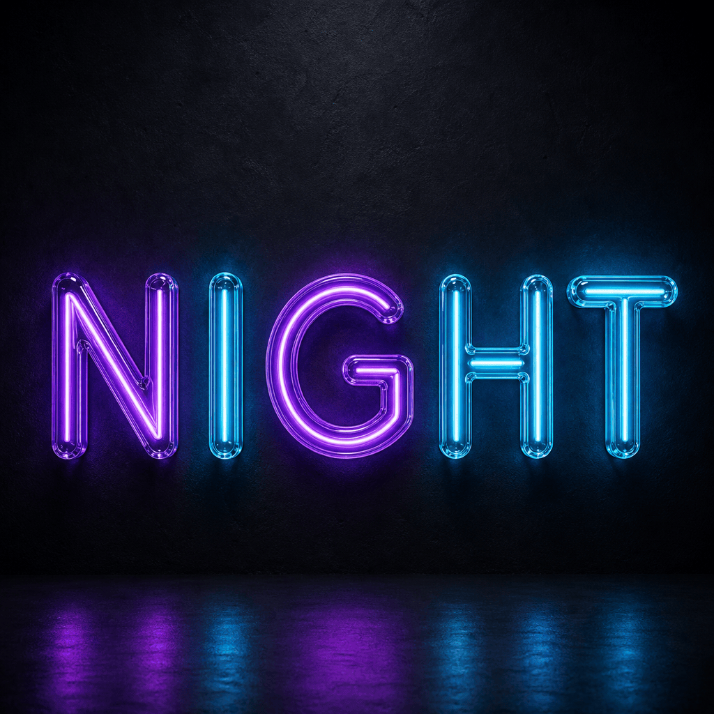 Neon AI 3D text effect