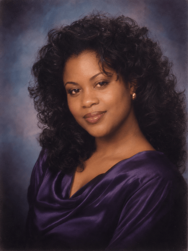 90s AI glamour portrait example