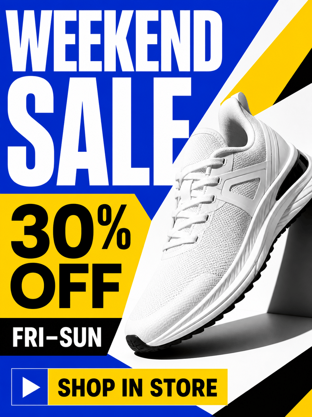 AI sale poster with a bold discount offer and call to action