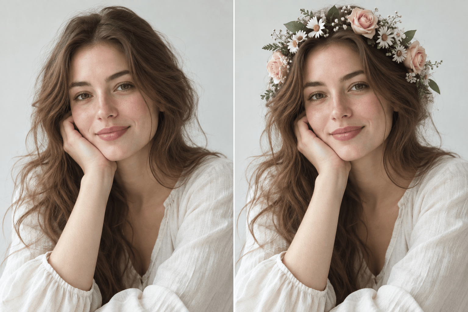 AI flower crown photo edit