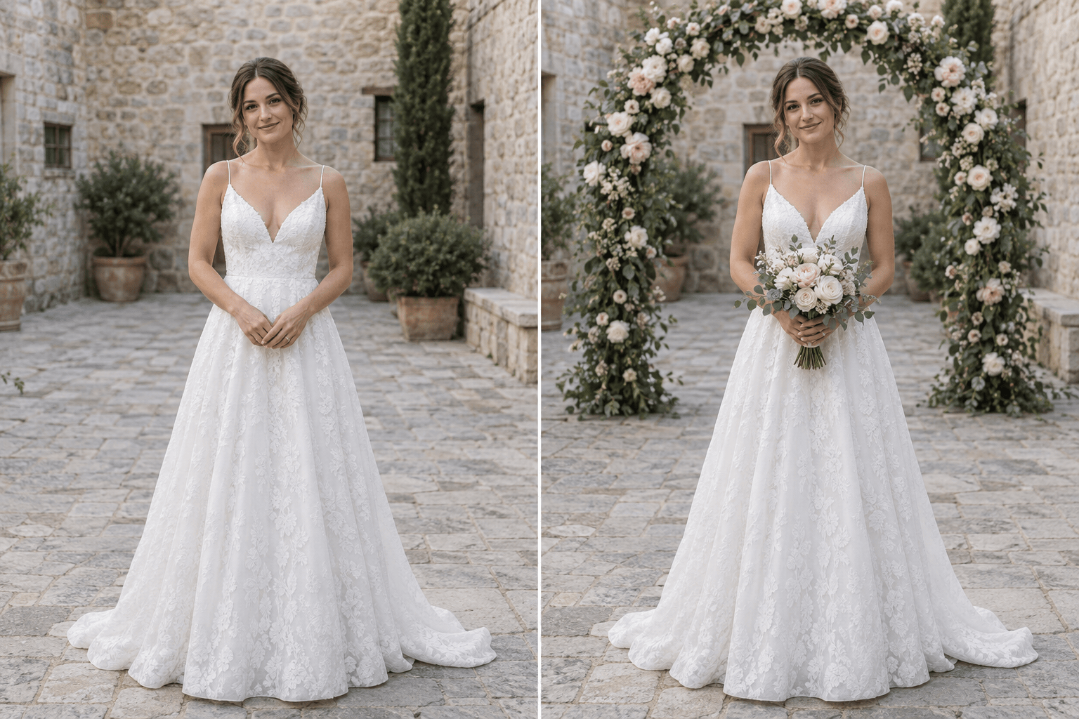 AI wedding flower photo edit