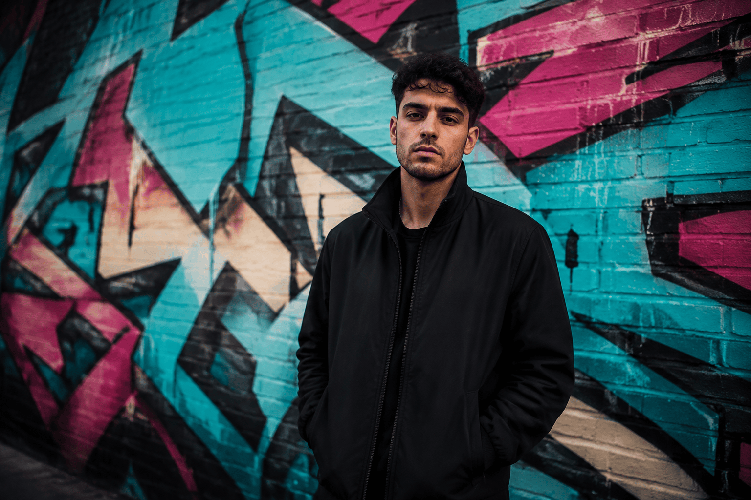 AI graffiti wall photo edit