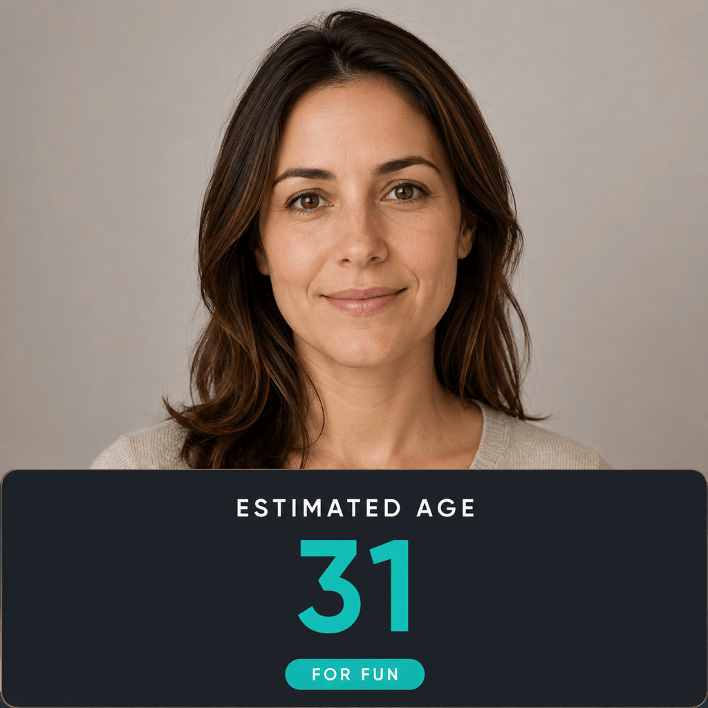 AI age guesser portrait result