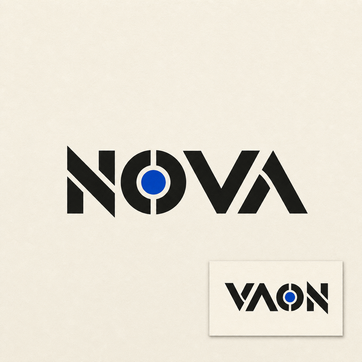 Rotational AI ambigram logo