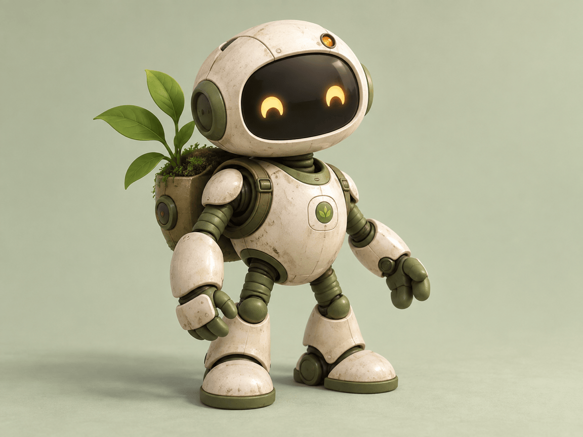 AI 3D-style robot character concept