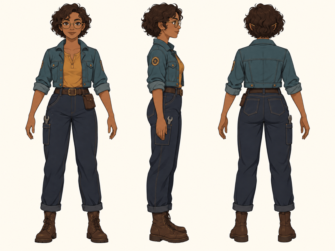 AI character turnaround sheet