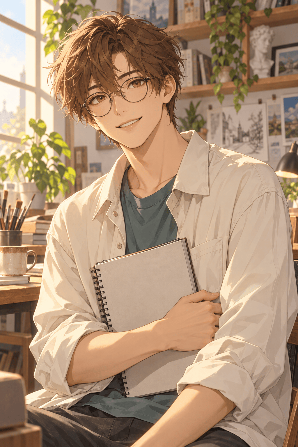 Fantasy male anime character