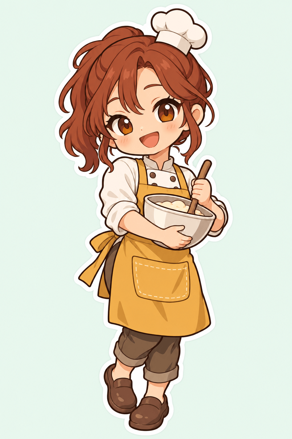 kawaii anime girl sticker