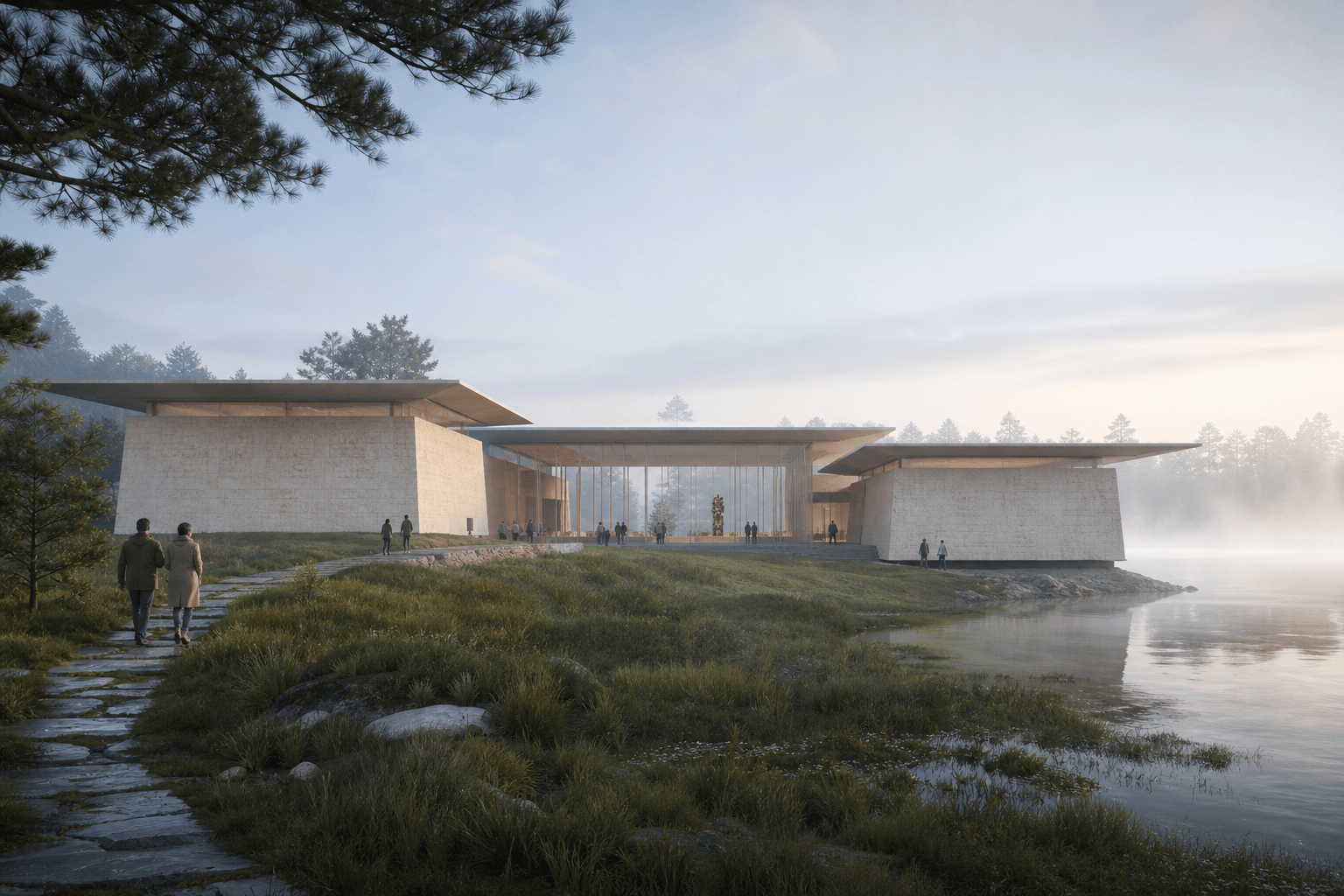 AI waterfront museum concept