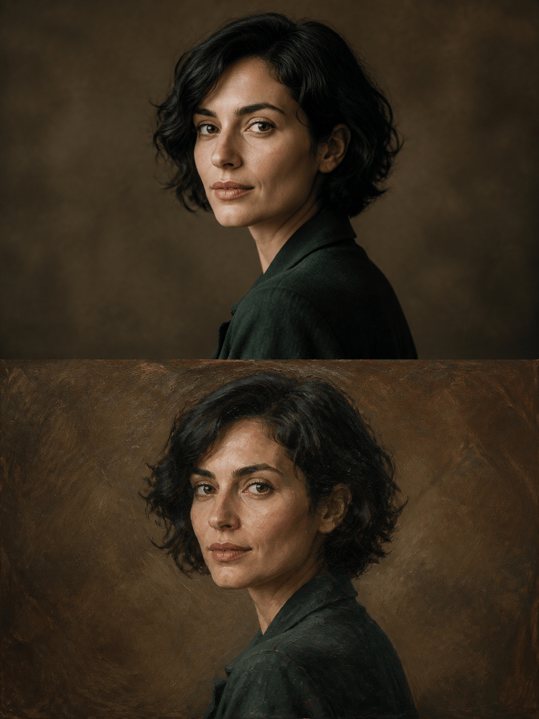 Portrait photo to oil painting
