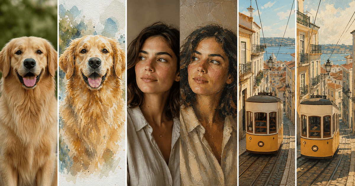 Gerador de arte com IA a partir de foto