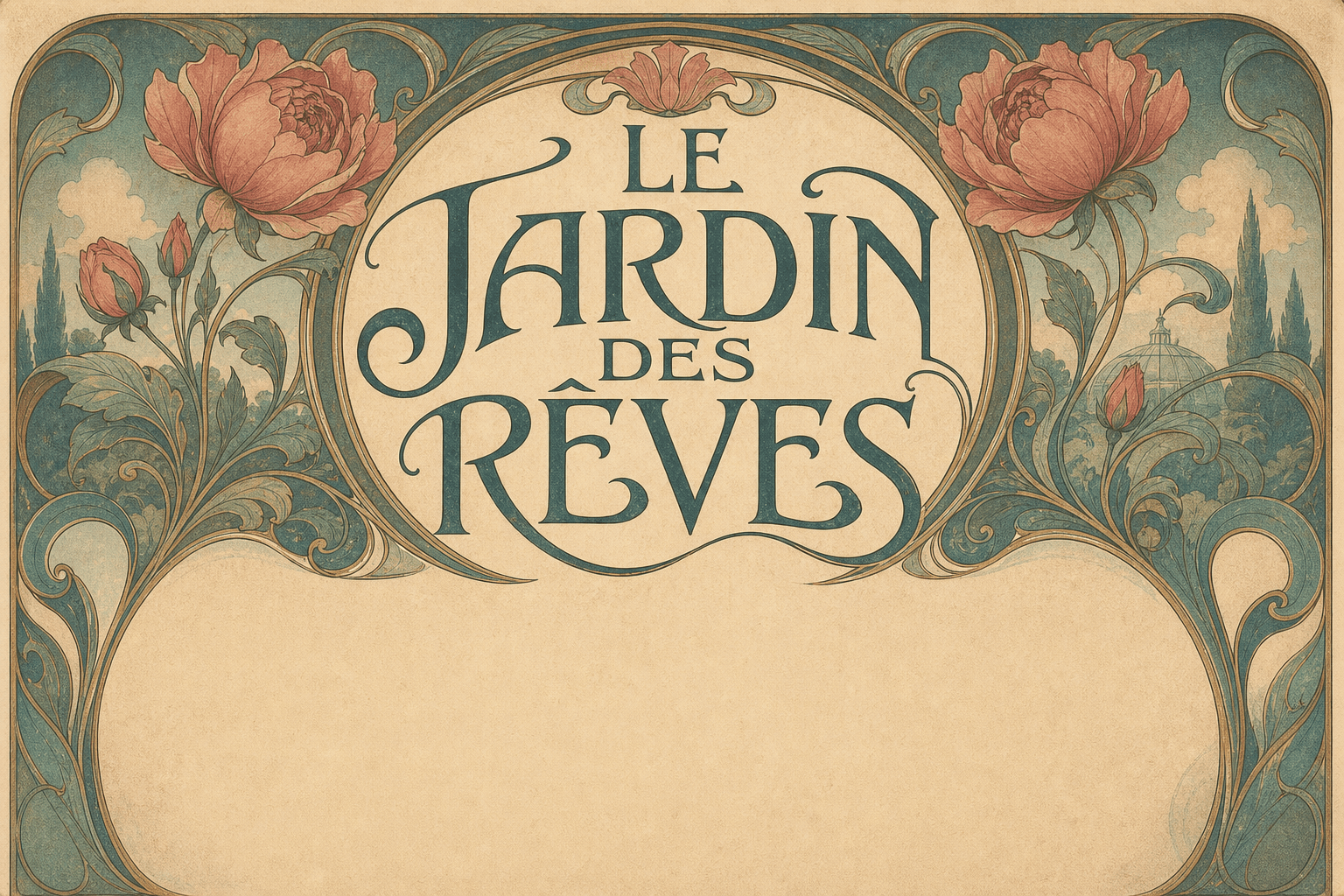 Art Nouveau poster title