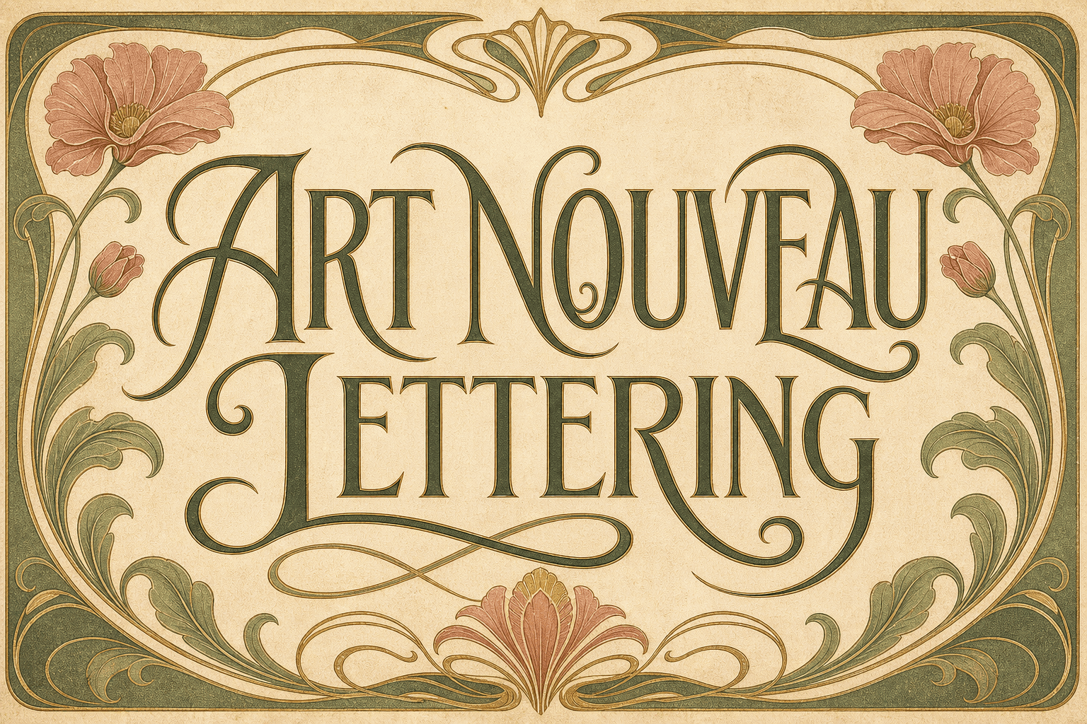 AI Art Nouveau Font Generator