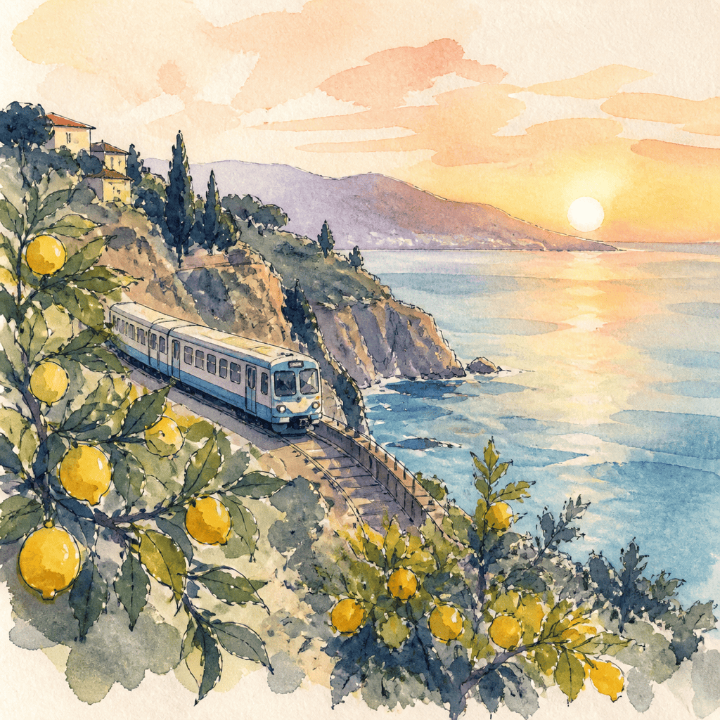 AI watercolor travel art