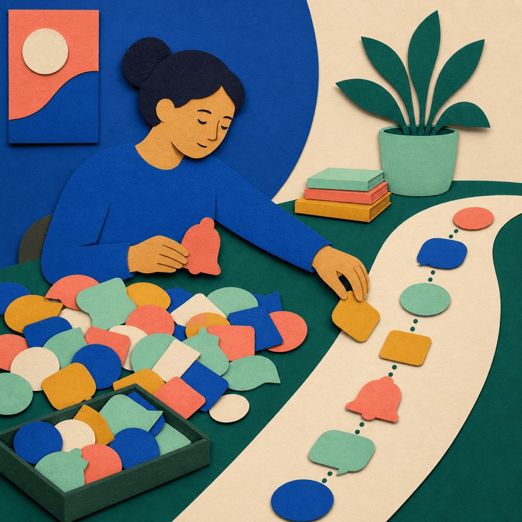 Cut paper editorial style