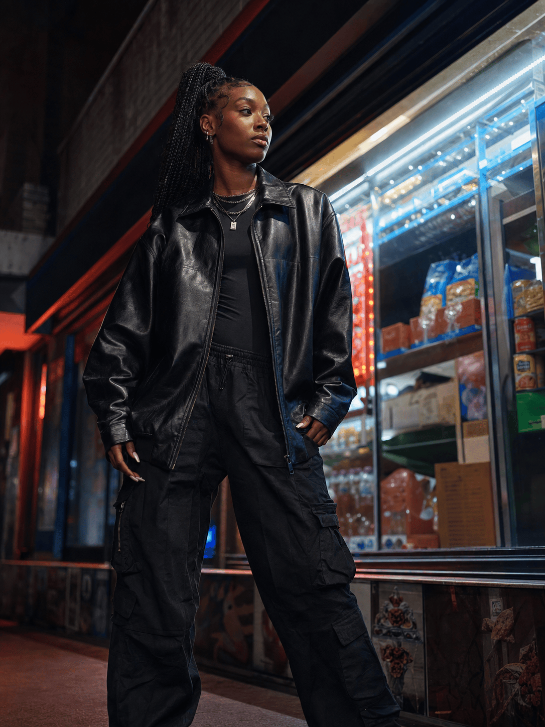 Streetwear baddie AI photo