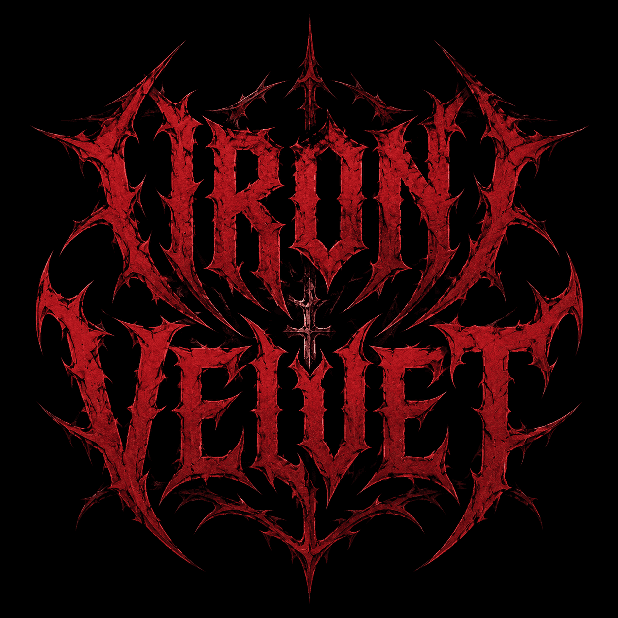AI metal band logo