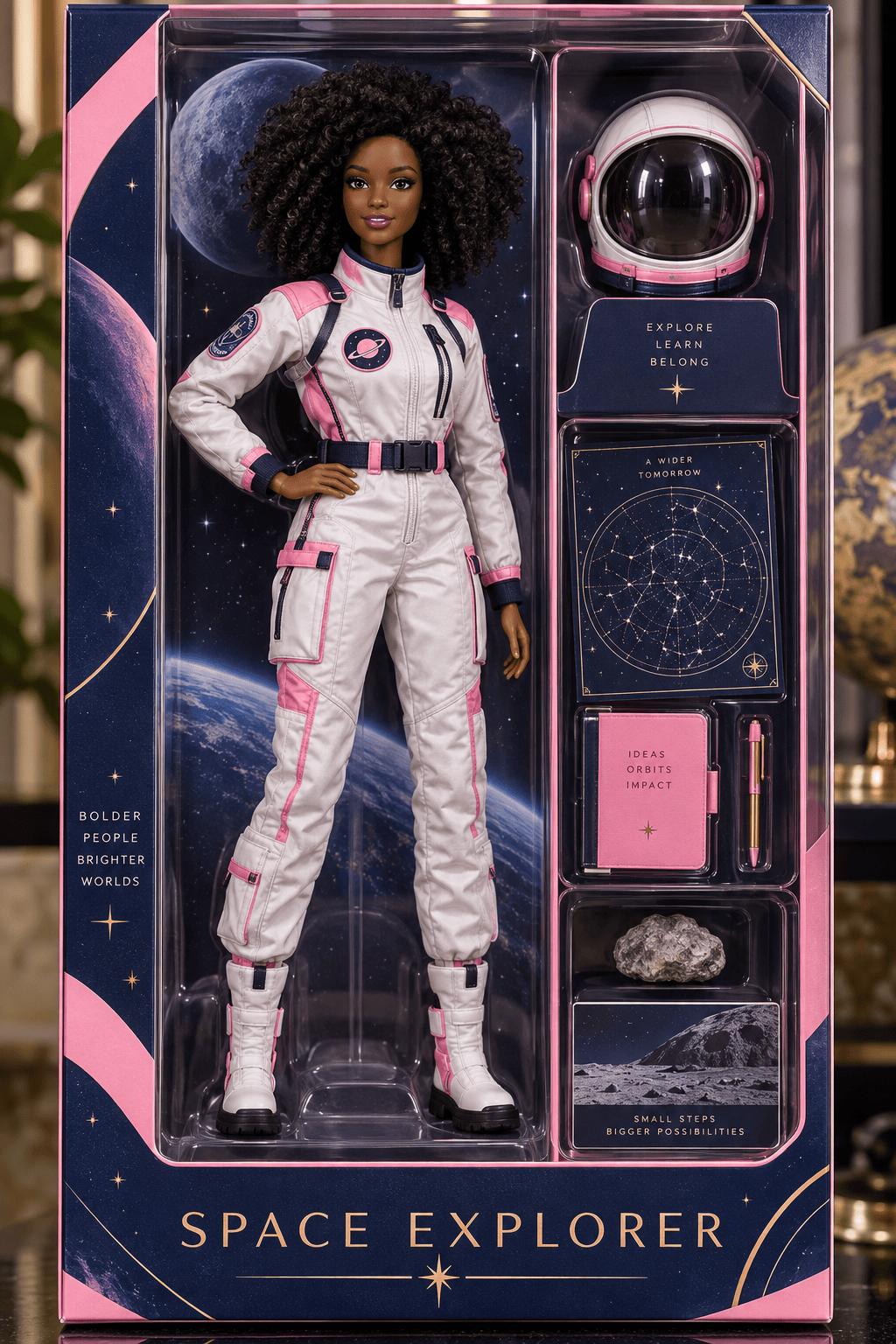 AI Barbie astronaut doll box