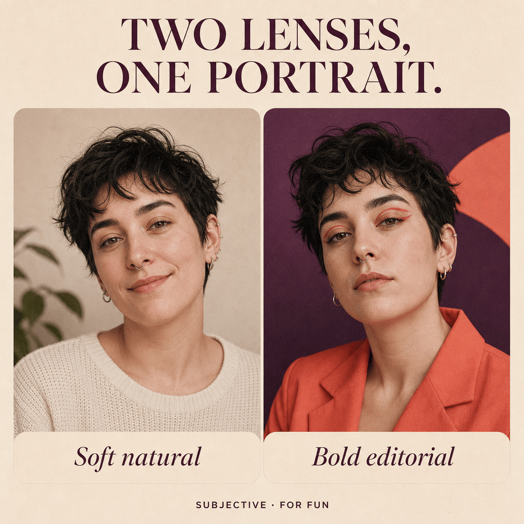 AI attractiveness test expression and style comparison