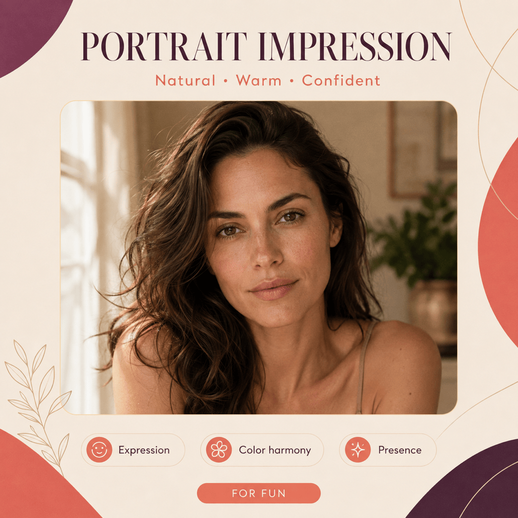 AI beauty test portrait impression result