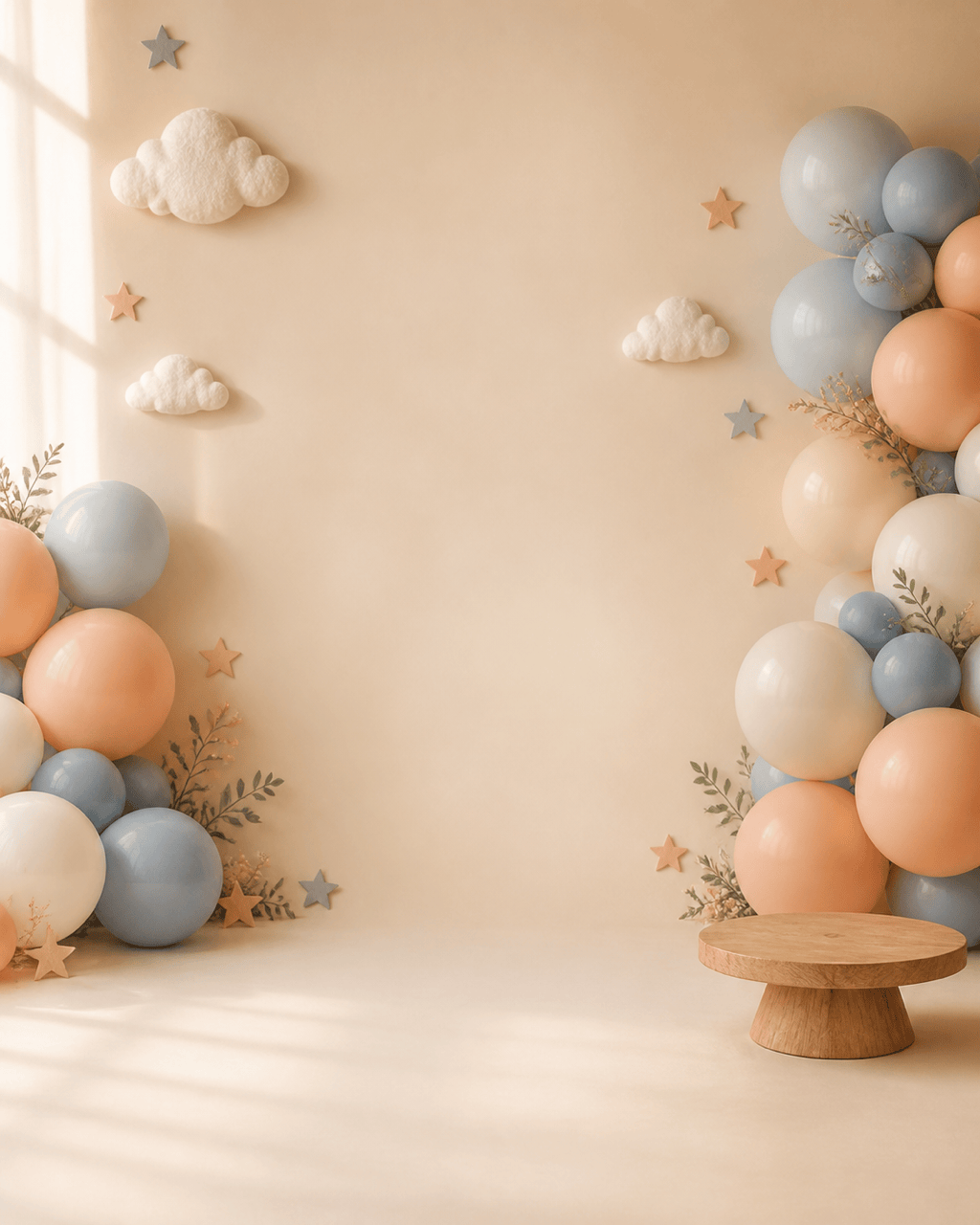 Pastel first birthday background