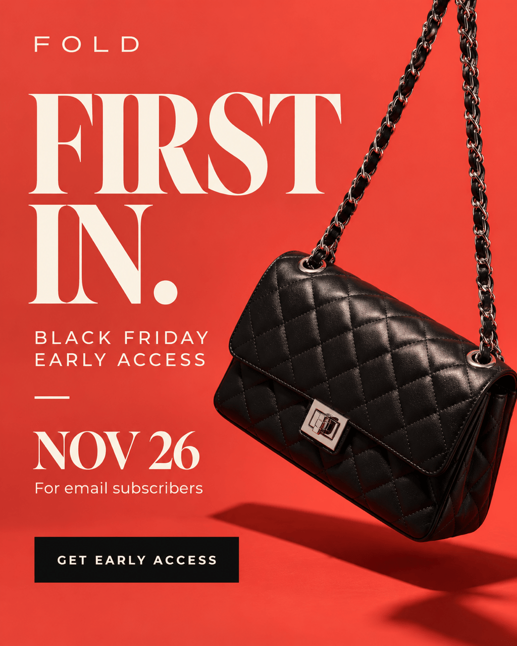 Black Friday fashion early-access ad