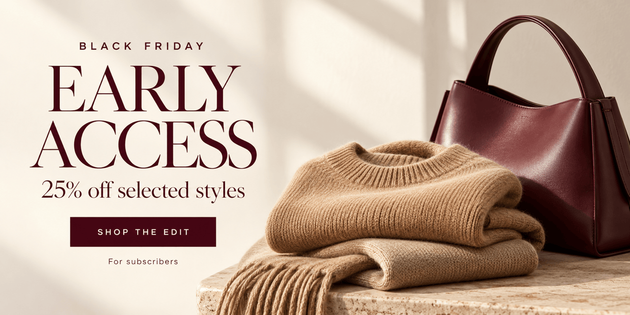 Black Friday fashion early-access banner