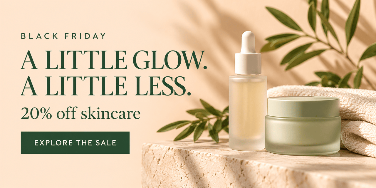 Black Friday skincare email banner