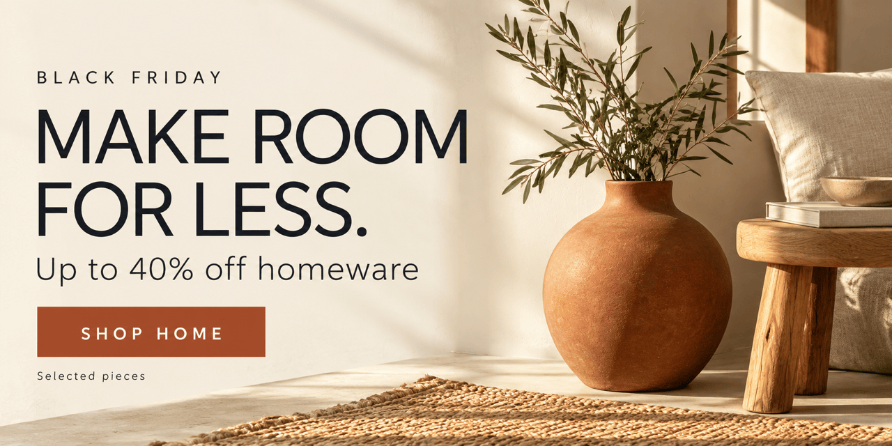 Black Friday homeware sale banner